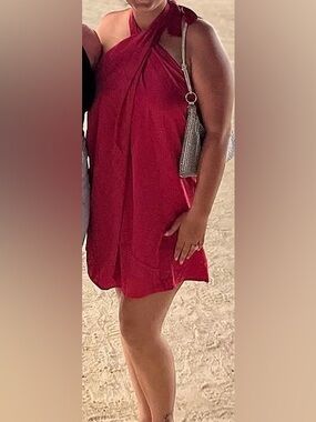 JEM Red Halter Mini Dress